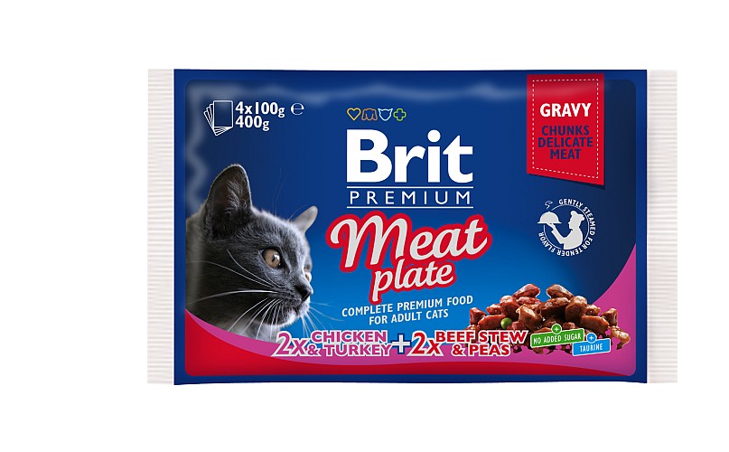 Brit Premium® Cat Pouches Meat Plate