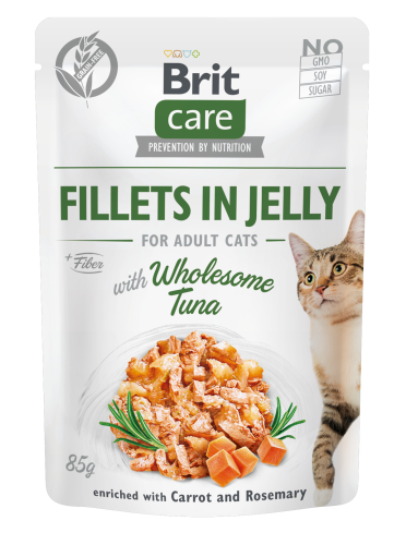 Brit Care® Cat Pouches Fillet Jelly Tuna with Carrot & Rosemary