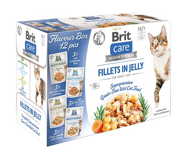 Brit Care® Cat Pouches fillet Jelly Flavour Box