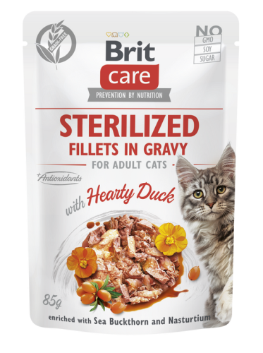 Brit Care® Cat Pouches Fillets In Gravy Sterilized Duck