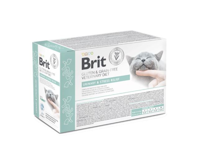 Brit VD® GF Cat Fillets in Gravy Pouches Urinary & Stress Relief