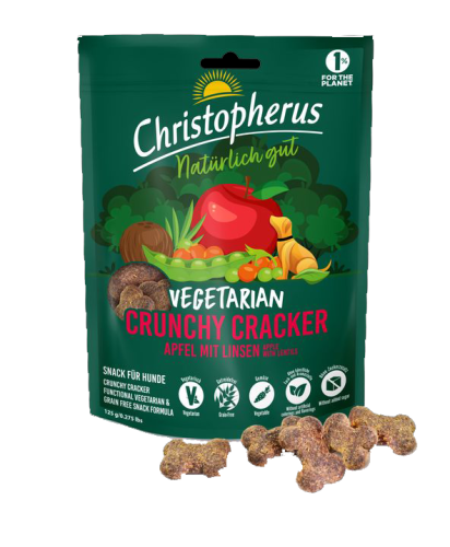 Christopherus® Dog Crunchy Cracker Vegetarian Apple with Lentils