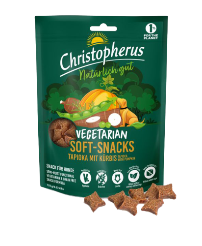 Christopherus® Dog Semi-moist Snack Vegetarian Tapioca with Pumpkin